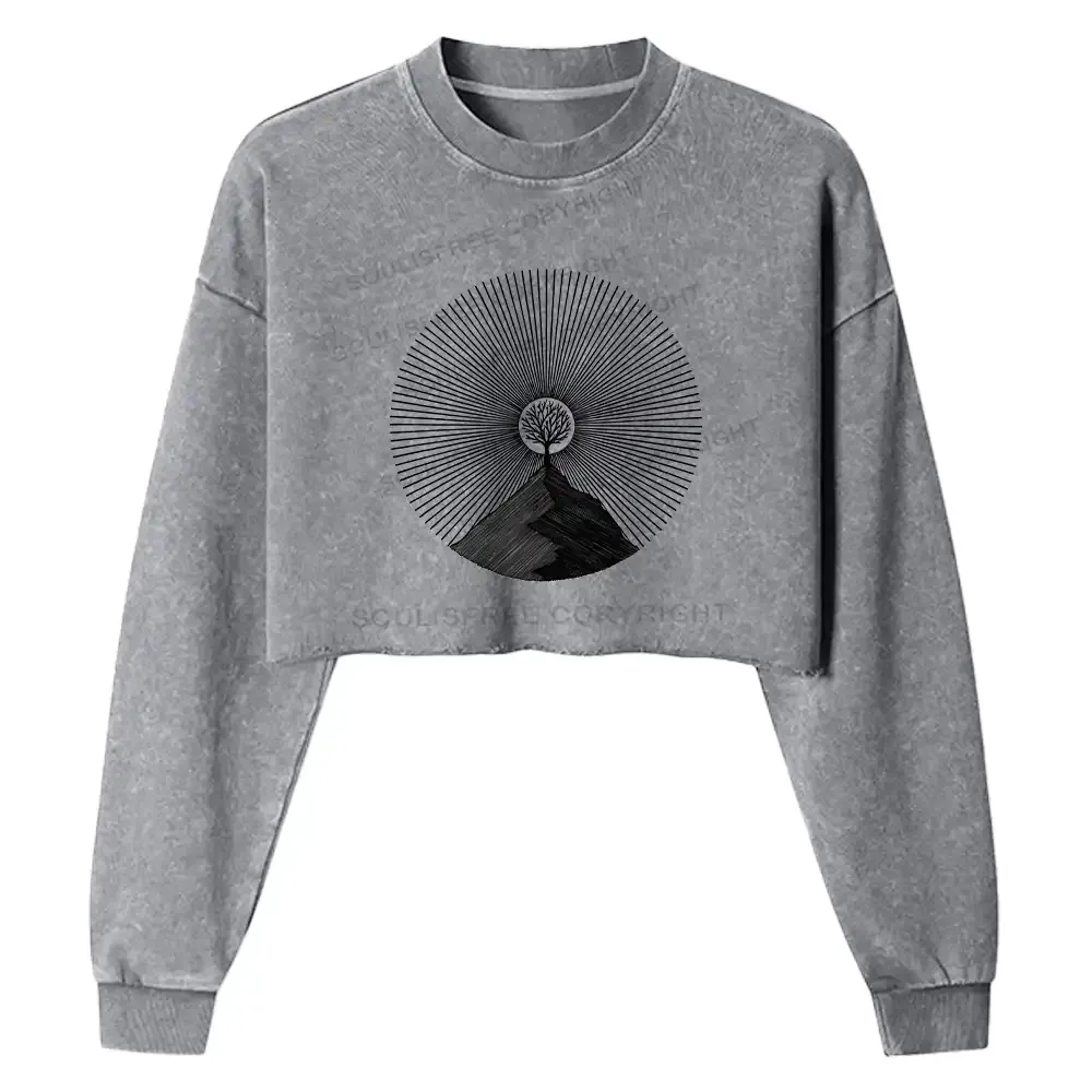 Your Mountain Washed Cropped Sweatshirt