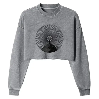 Your Mountain Washed Cropped Sweatshirt