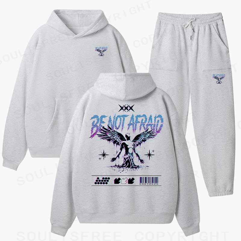 Soulisfree  BE NOT AFRAID Cotton Fleece Hoodie Set