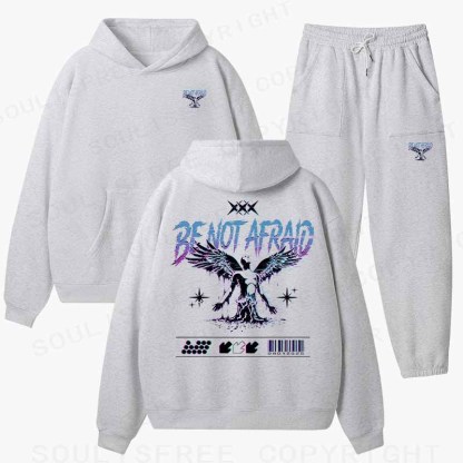 Soulisfree  BE NOT AFRAID Cotton Fleece Hoodie Set