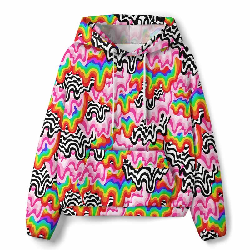 Soulisfree Psychedelic Wave All-Over Print Hoodie