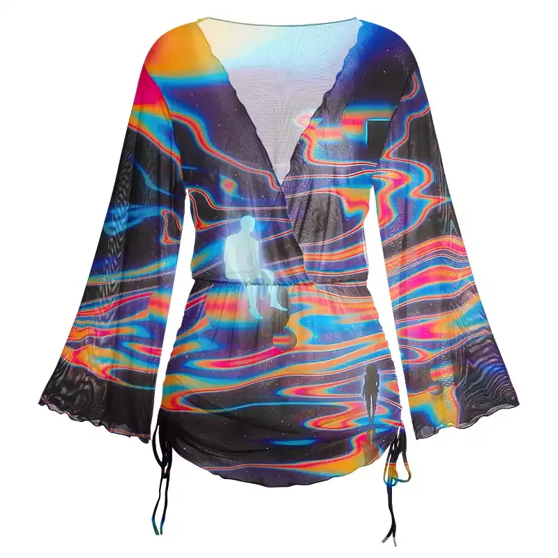 Soulisfree Interstellar Dream Walk Sheer Mesh Cover Up