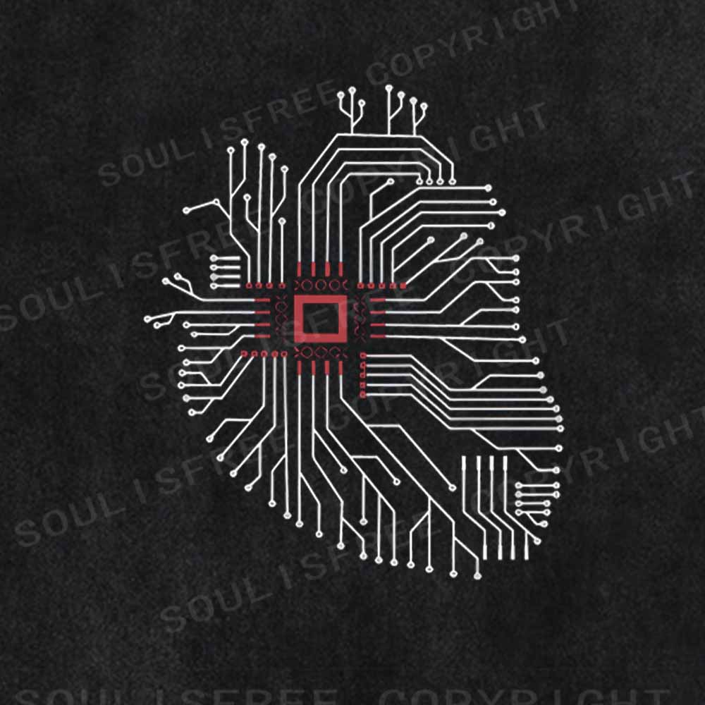 Soulisfree CIRCUITRY OF THE MIND Washed Tee