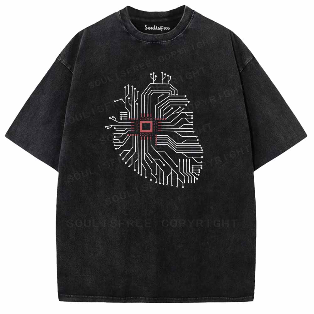 Soulisfree CIRCUITRY OF THE MIND Washed Tee