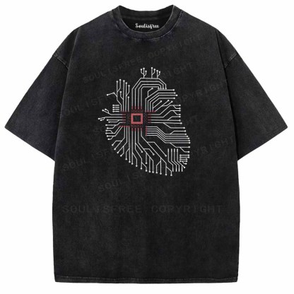 Soulisfree CIRCUITRY OF THE MIND Washed Tee
