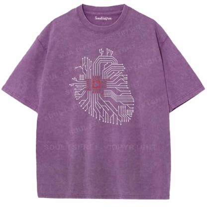 Soulisfree CIRCUITRY OF THE MIND Washed Tee