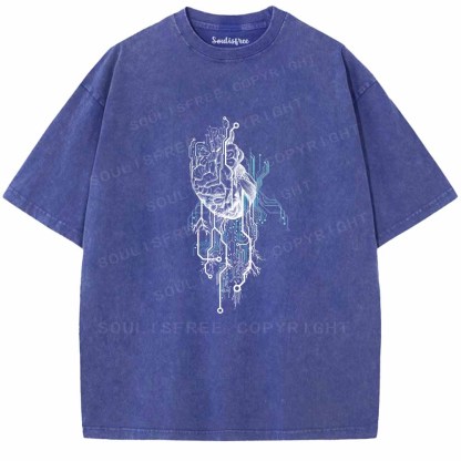 Soulisfree CIRCUITRY OF MIND AND HEART Washed Tee