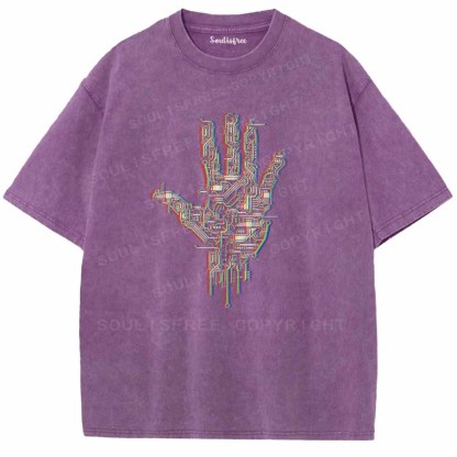 Soulisfree Digital Touch, Human Grasp Washed Tee