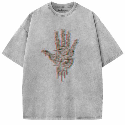 Soulisfree Digital Touch, Human Grasp Washed Tee