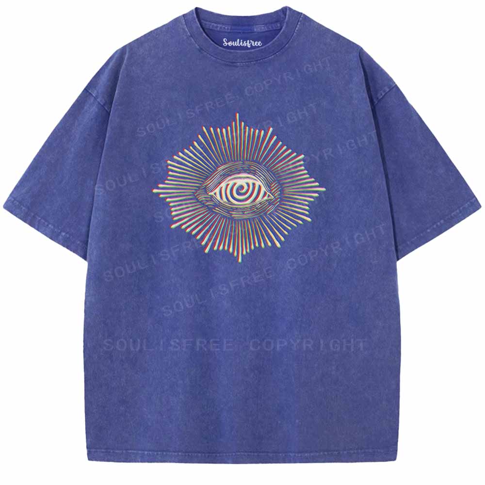 Soulisfree  GLITCHED GAZE Washed Tee