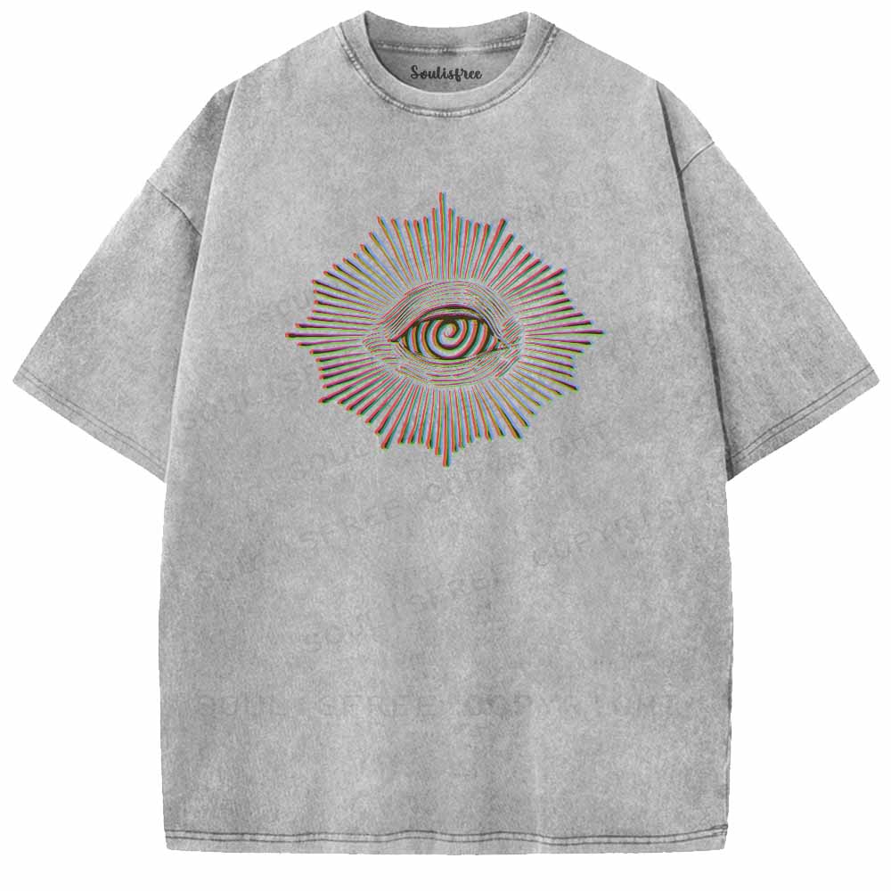 Soulisfree  GLITCHED GAZE Washed Tee