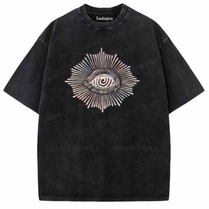 Soulisfree  GLITCHED GAZE Washed Tee