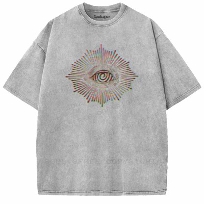 Soulisfree  GLITCHED GAZE Washed Tee