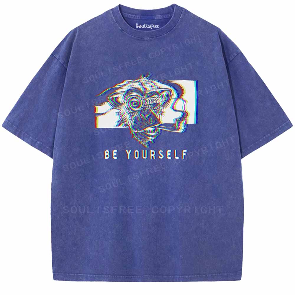 Soulisfree  BE YOURSELF  Washed Tee