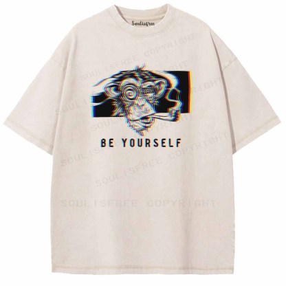 Soulisfree  BE YOURSELF  Washed Tee
