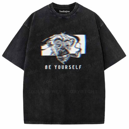 Soulisfree  BE YOURSELF  Washed Tee