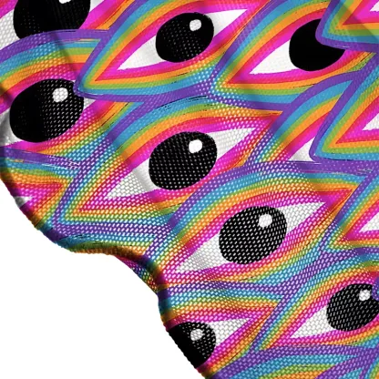 Soulisfree Rainbow Ocular Wave Sheer Mesh Cover Up