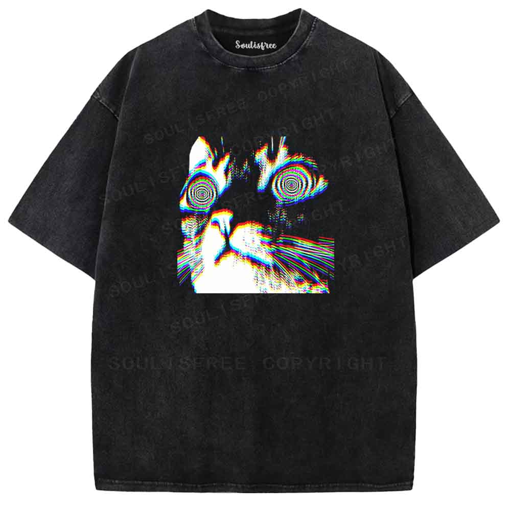 Soulisfree Trance Vision Kitty Washed Tee