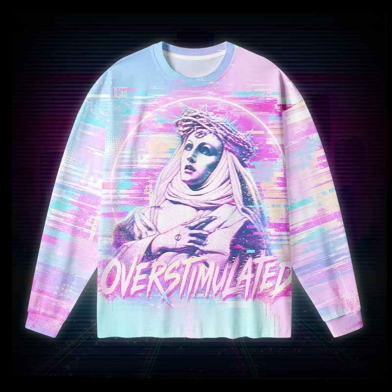 Soulisfree Overstimulated Madonna Long Sleeve Cotton Tee