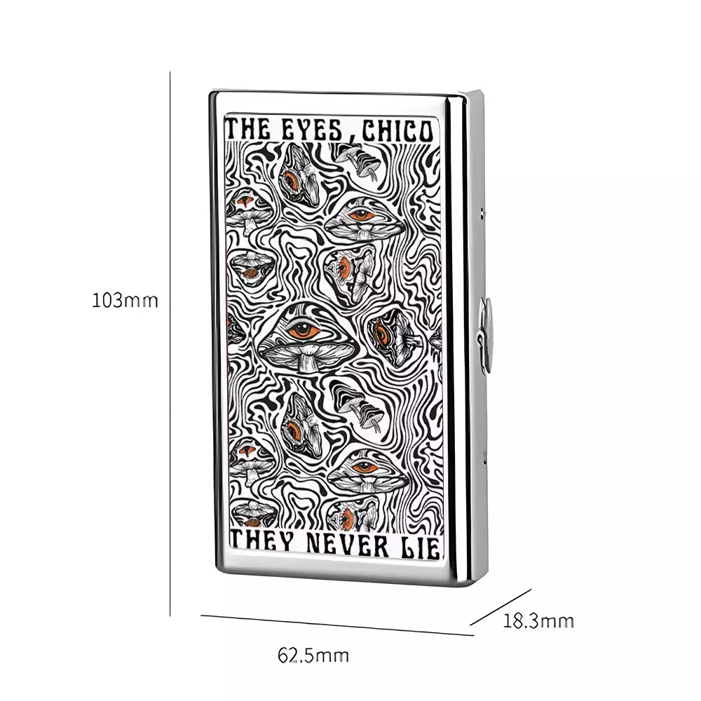 Soulisfree Eyes Never Lie Mushroom Metal Pocket Case