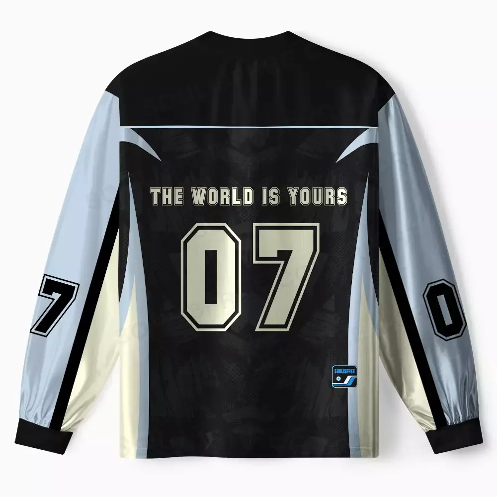 Personalized The World Is Yours Long Sleeve Jersey