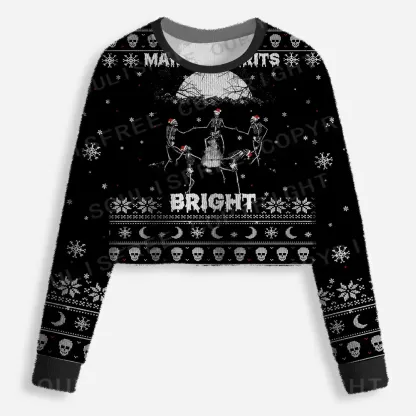 Making Spirits Bright Cropped Ugly Christmas Sweater