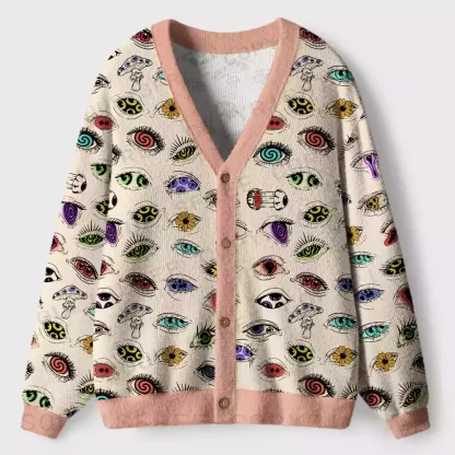 The Psychedelic Eyes Of All Beings  Ugly Cardigan Sweaters