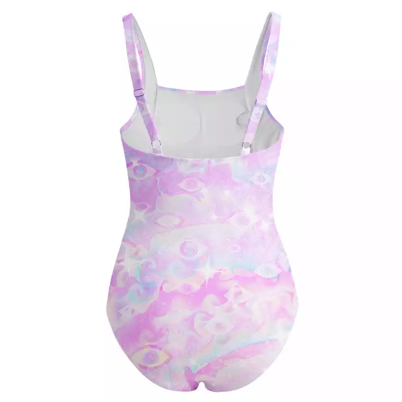 Soulisfree Aura Gradient Third Eye One‑Piece Swimsuit