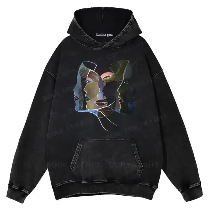 Layers of Masks Washed Hoodie