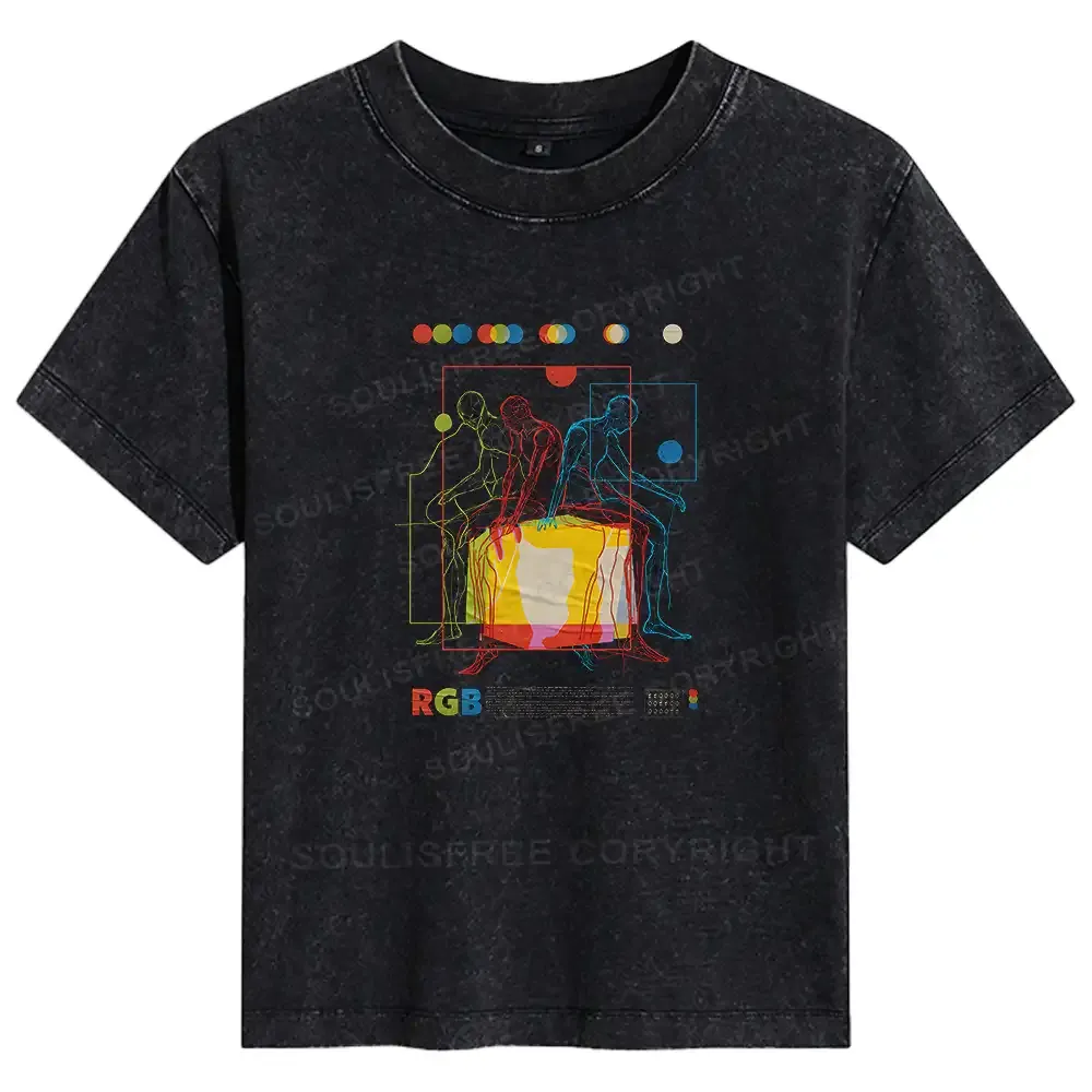 Designed Meditation In Color Basic Washed T-shirt
