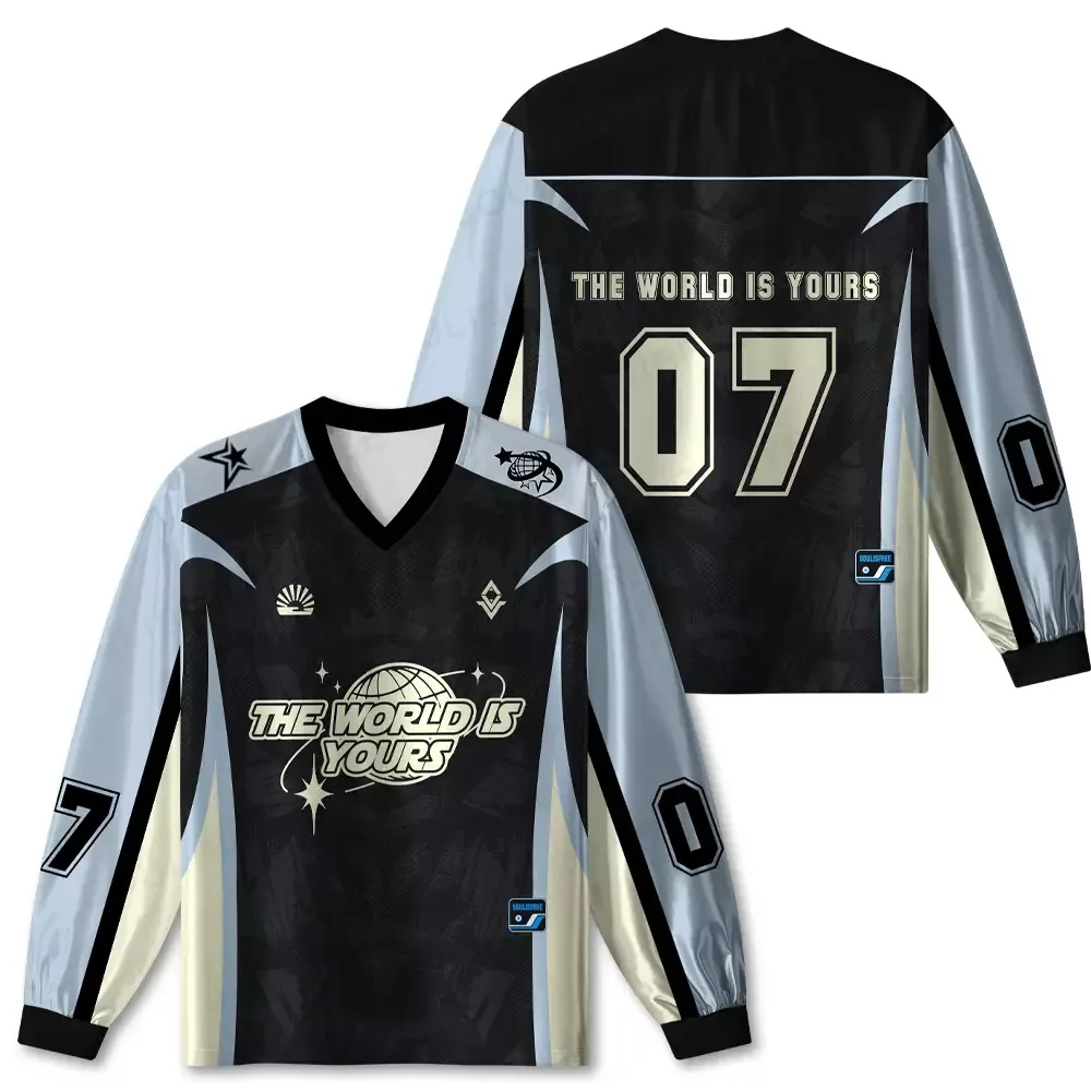 Personalized The World Is Yours Long Sleeve Jersey