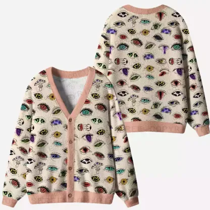 The Psychedelic Eyes Of All Beings  Ugly Cardigan Sweaters