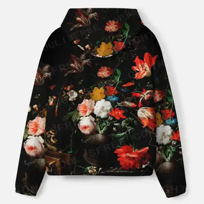 Dark Bouquet All-Over Print Hoodie