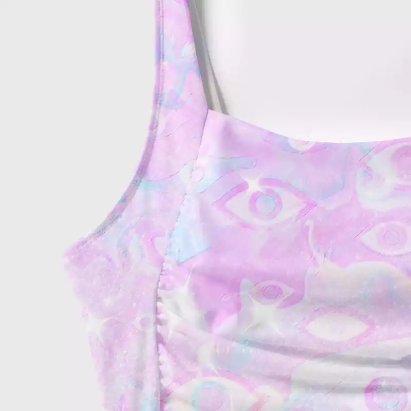 Soulisfree Aura Gradient Third Eye One‑Piece Swimsuit