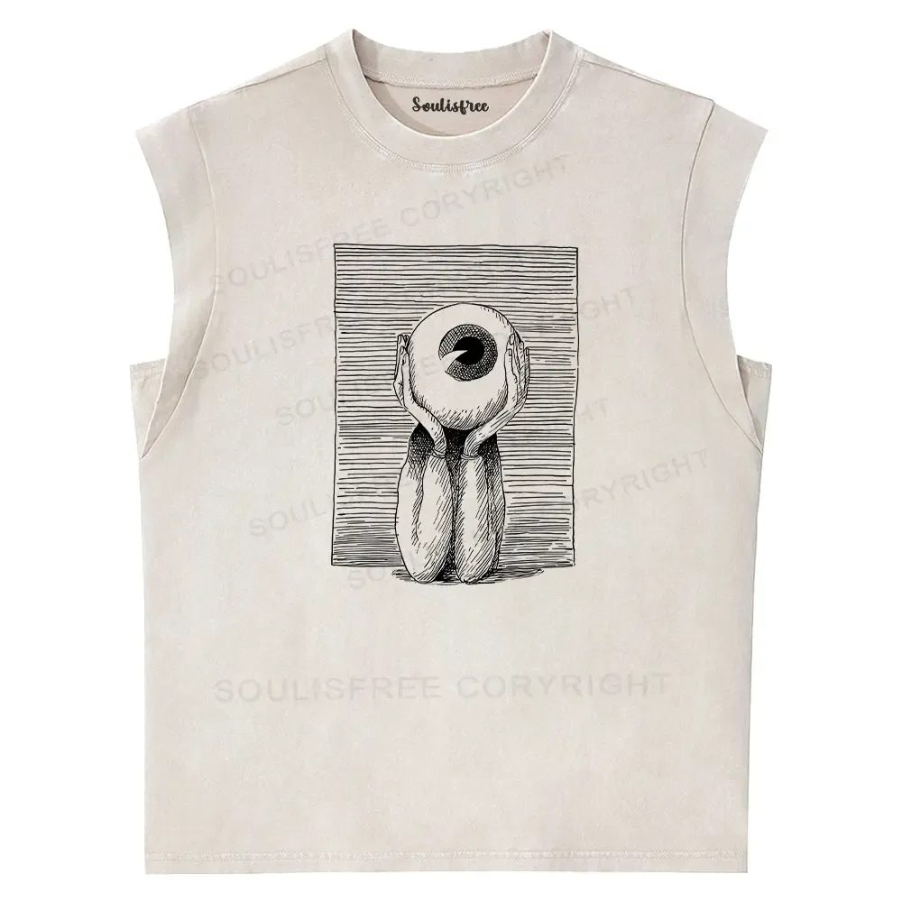 Designed The Eye of the Beholder Washed Tank