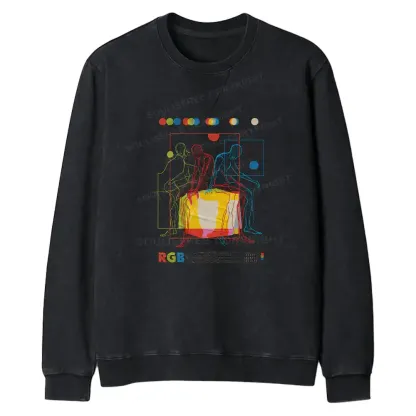 Meditation In Color Regular Fit Washed Sweatshirt