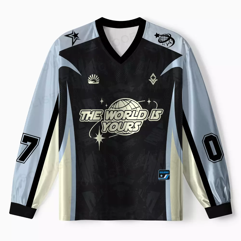 Personalized The World Is Yours Long Sleeve Jersey