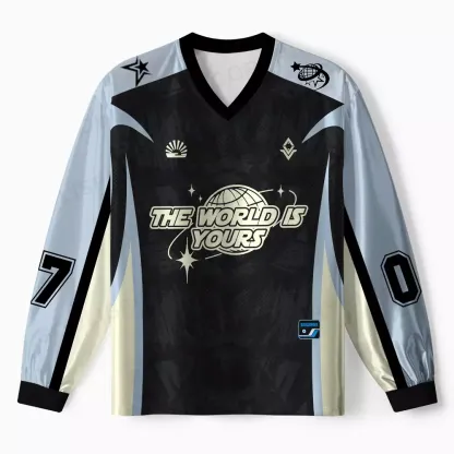 Personalized The World Is Yours Long Sleeve Jersey