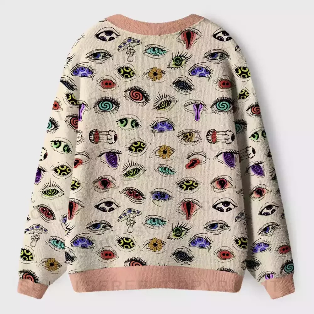 The Psychedelic Eyes Of All Beings  Ugly Cardigan Sweaters