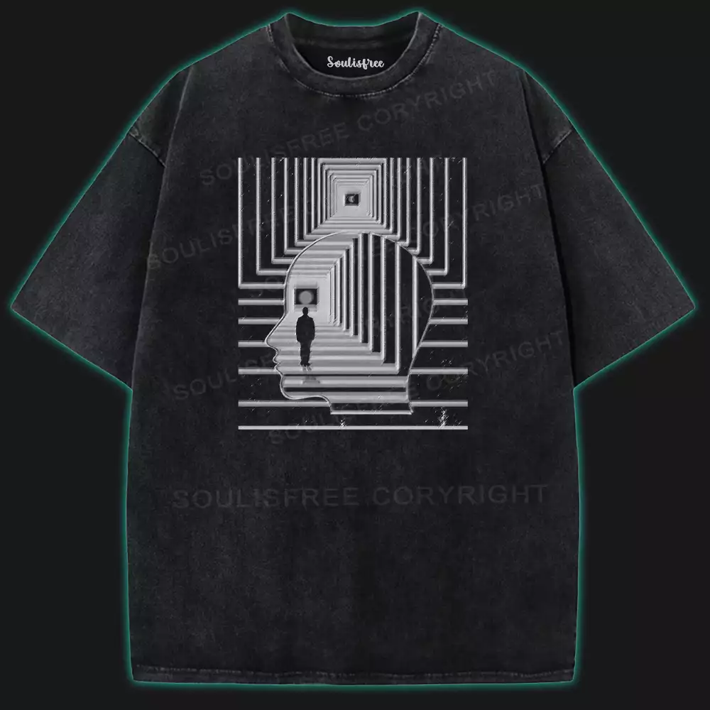 Floating Through the Unknown Washed T-shirt