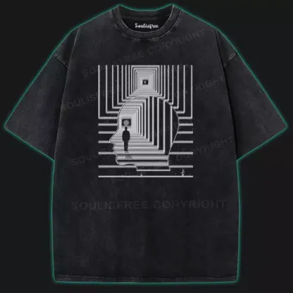 Floating Through the Unknown Washed T-shirt