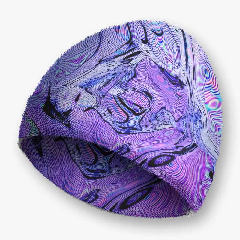 Soulisfree Hypnotic Purple Vortex Fuzzy Beanie