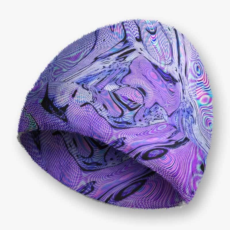 Soulisfree Hypnotic Purple Vortex Fuzzy Beanie