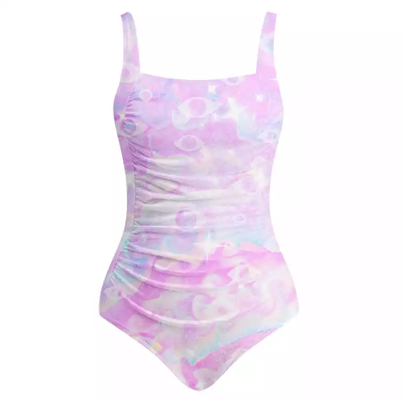 Soulisfree Aura Gradient Third Eye One‑Piece Swimsuit