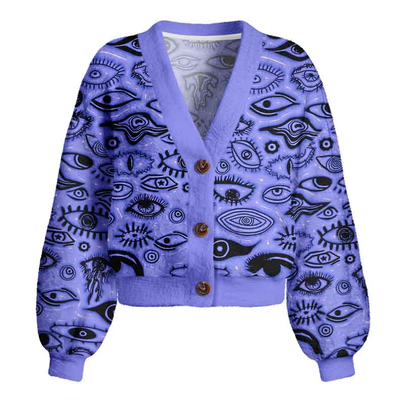 Soulisfree VISION BEYOND REALITY Women's Fuzzy Cardigan Sweater