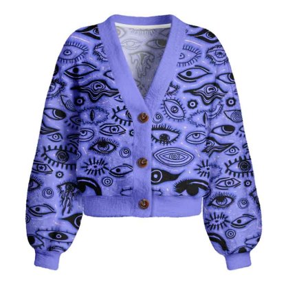 Soulisfree VISION BEYOND REALITY Women's Fuzzy Cardigan Sweater