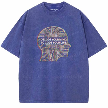 Soulisfree DECODE YOUR MIND, TO CODE YOUR LIFE Washed Tee