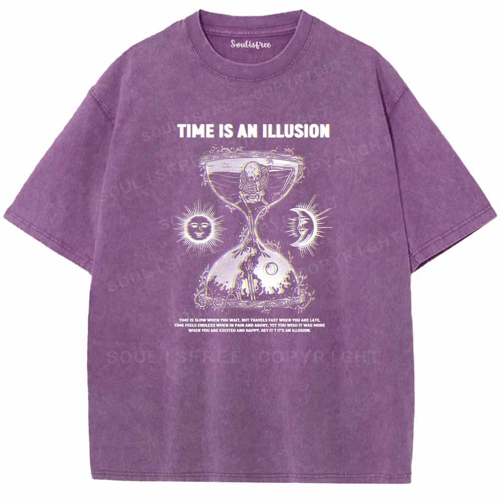 Soulisfree TIME IS AN ILLUSION Washed Tee