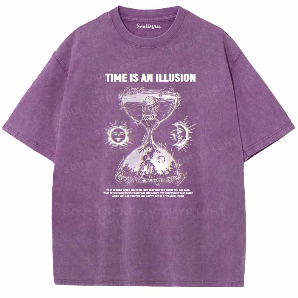 Soulisfree TIME IS AN ILLUSION Washed Tee