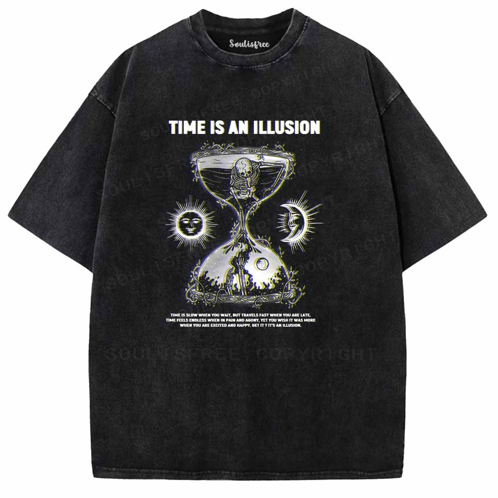 Soulisfree TIME IS AN ILLUSION Washed Tee